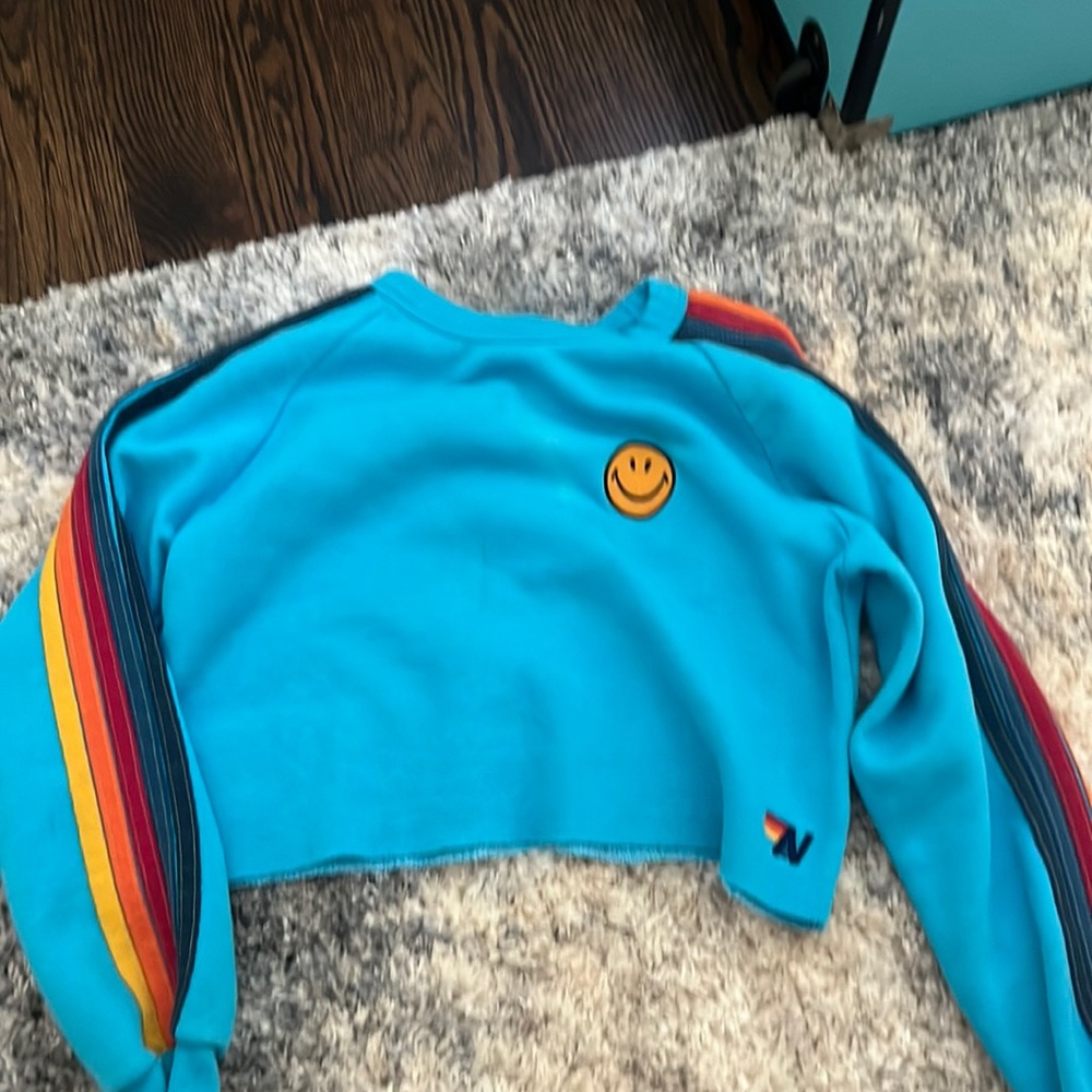 Aviator nation cropped sweatshirt